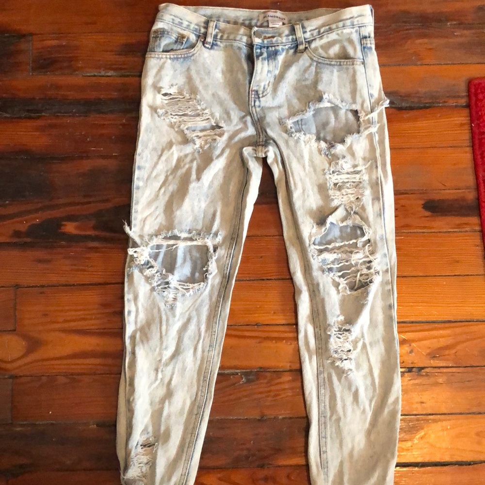Distressed Boyfriend Jeans